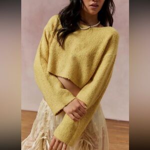 Kimchi Blue Textured Yellow Sweater